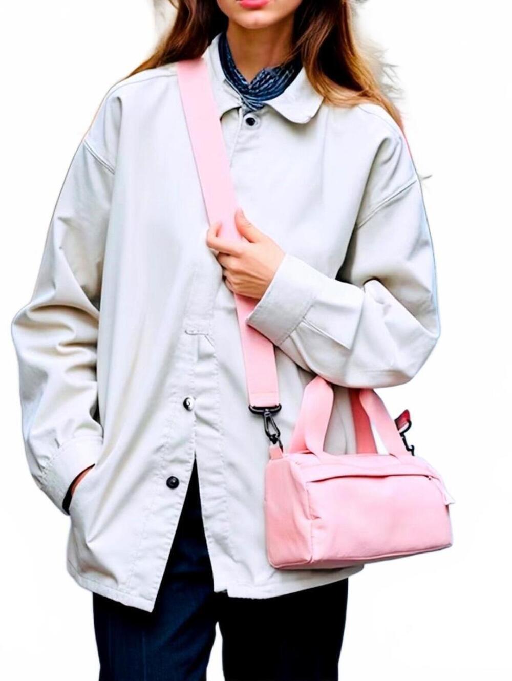 New -Cute & Stylish -Mini Duffel/Crossbody Bag in a Beautiful Soft Pink